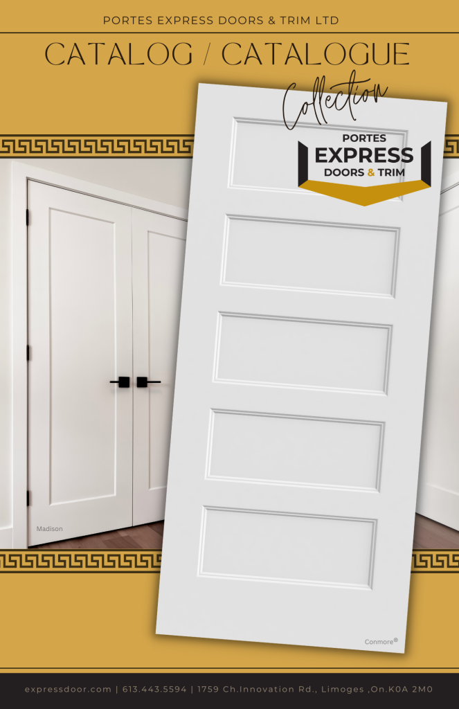 This is a photo of the front cover of our collection catalog showing interior doors.